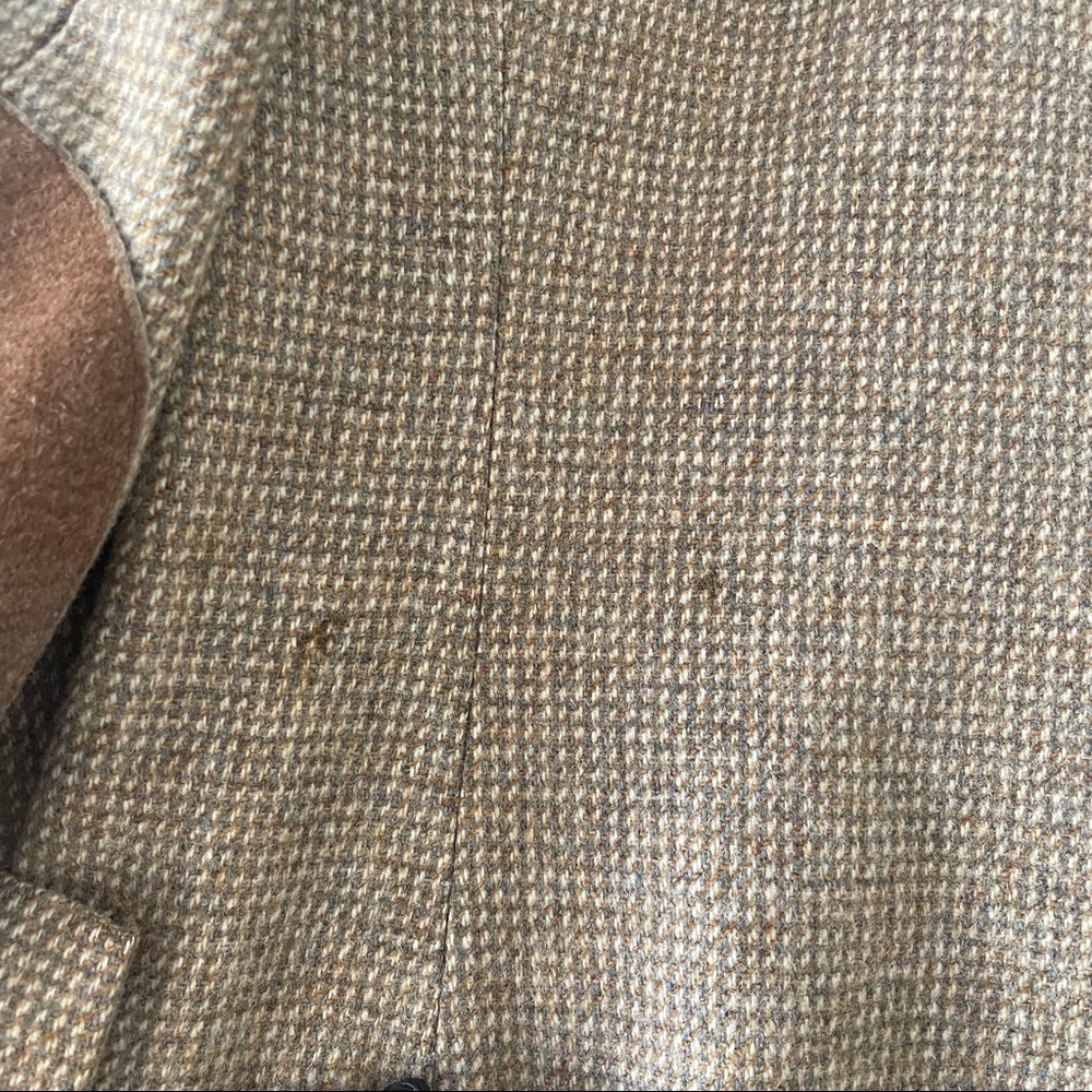 Harve Benard Vintage Brown 2 Button Elbow Patches Wool Sports Coat Blazer Size 6 - Picture 4 of 5